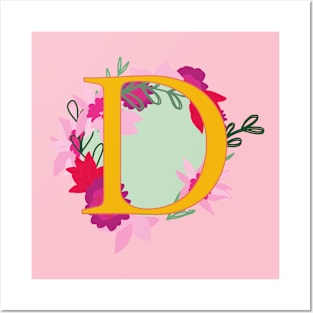 Monogram D, Personalized Initial Posters and Art